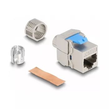DeLOCK Keystone modul RJ45 samica na LSA Cat.8.1 bez nástroja plochý kovový