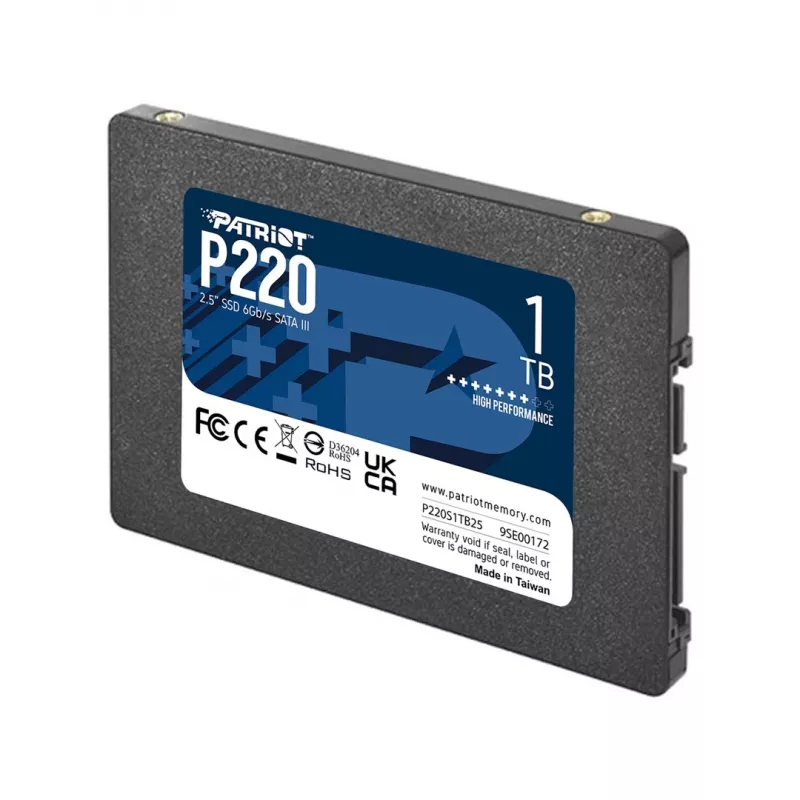 2,5 palca SATA III SSD PATRIOT P220 1 TB — 550/500 MB/s, 50k IOPS, 7 mm