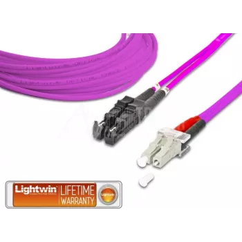 Lightwin vysokokvalitný duplexný LWL patch kábel, MM OM4, E2000 - LC LWL patch kábel (LDP-50 E2-LC 2.0 OM4)