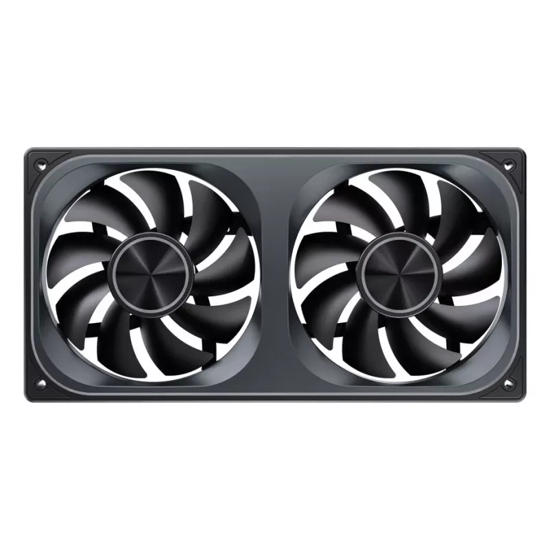 120mmx2 ARGB PWM ventilátor do skrine, Jonsbo ZA-240 Infinity Mirror 240mm čierny