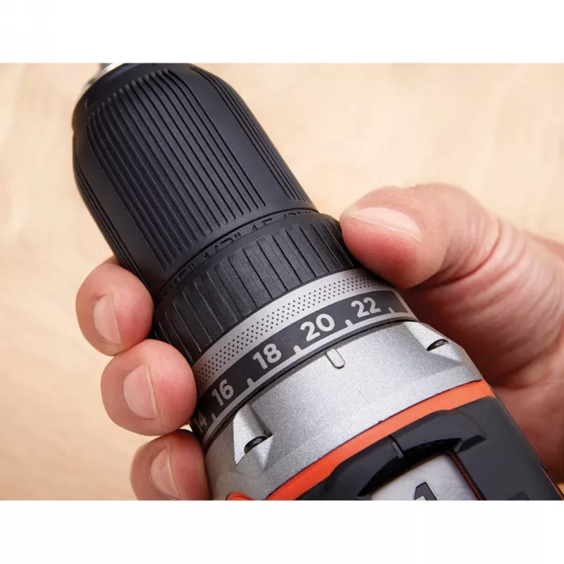 Black & Decker BL186K-QW akumulátorová vŕtačka-skrutkovač, 18 V, lítium-iónová batéria 1,5 Ah, 2 rýchlosti, 1650 ot./min, 52 Nm, s kufríkom, čierna/oranžová