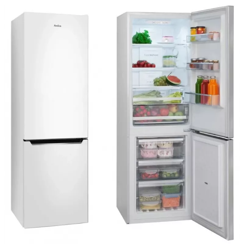 Chladnička s mrazničkou AMICA FK2695.2FT(E) — 269 l, mraznička dole, biela, R600a