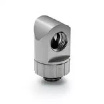 90° otočná rúrková armatúra BitsPower Artemis — platinium gray, model BPM-AT90R-PG