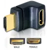 HDMI adaptér DeLOCK 65072 HDMI konektor samec na HDMI konektor samica, 90° nahor