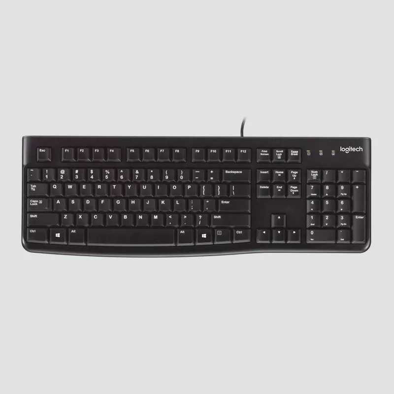 Logitech Desktop MK120 Combo, čierna, káblová, švajčiarske rozloženie, 920-002504
