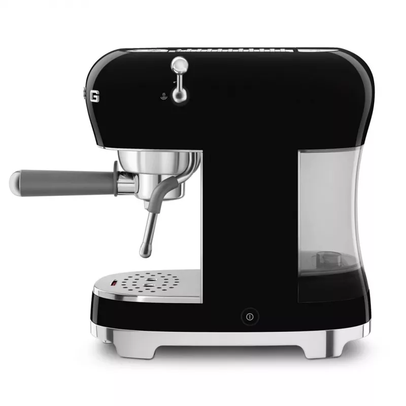 SMEG 50's Style ECF02BLEU espresso kávovar, 15 bar, čierny