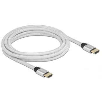 HDMI kábel DeLOCK Ultra High Speed 48 Gbps 8K 60 Hz strieborný 3 m