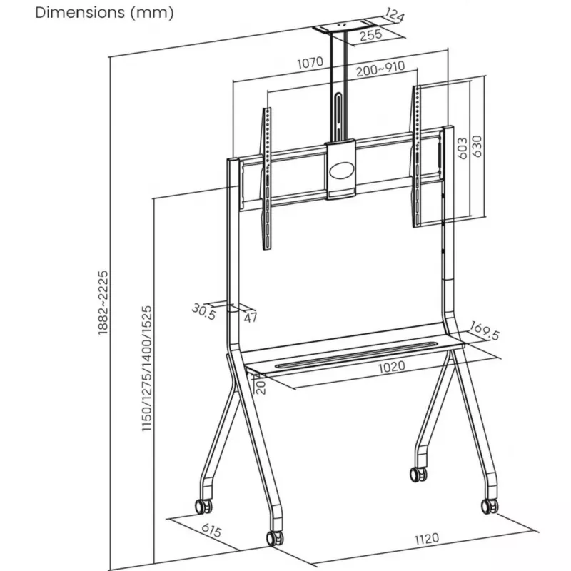 Mobilný TV stojan ART STO S-14 pre 55–100
