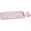Logitech POP Icon Combo - sada klávesnice a myši - bezdrôtová - Bluetooth LE - QWERTY - US International - ružová, Off-White (920-013142)