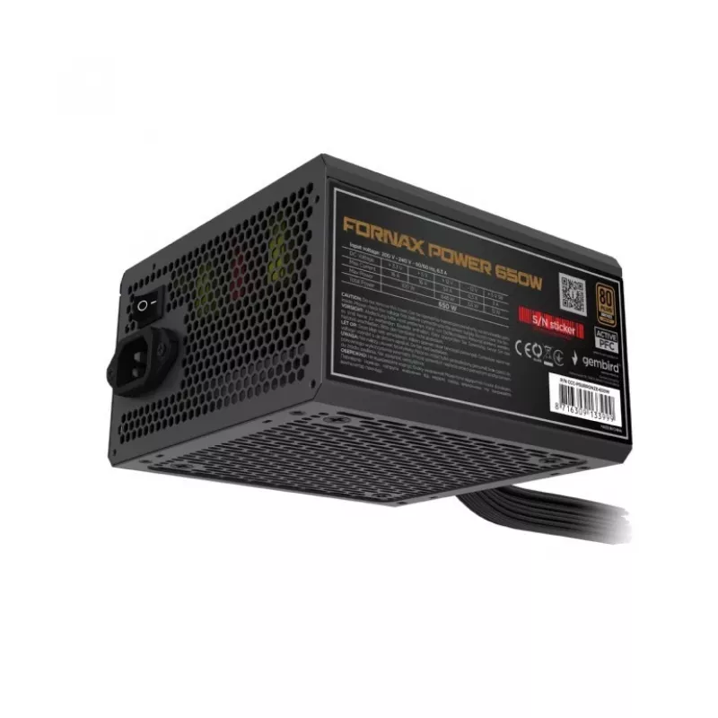 Napájací zdroj 650W aktívne PFC 12 cm ventilátor 80+Bronze priemyselný