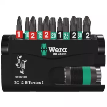 Sada bitov do skrutkovača Wera Bit-Check 12 BiTorsion 1 SB
