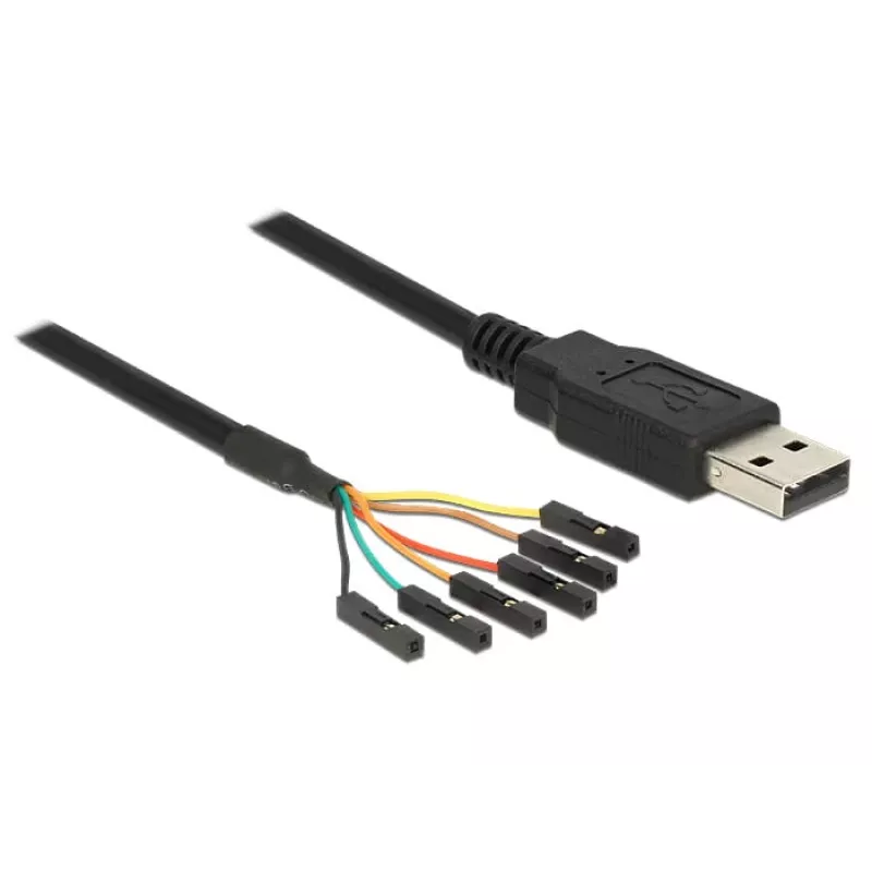 USB kábel DeLOCK 1,8 m USB2.0-A/TTL 6-pól čierny
