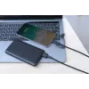 AUKEY CB-BAL5 opletený kábel 3 v 1, Micro USB / USB-C / Lightning, 1,2 m, čierny