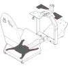 Držiak reproduktora RaceRoom 75105090 pre Logitech Z323, čierny