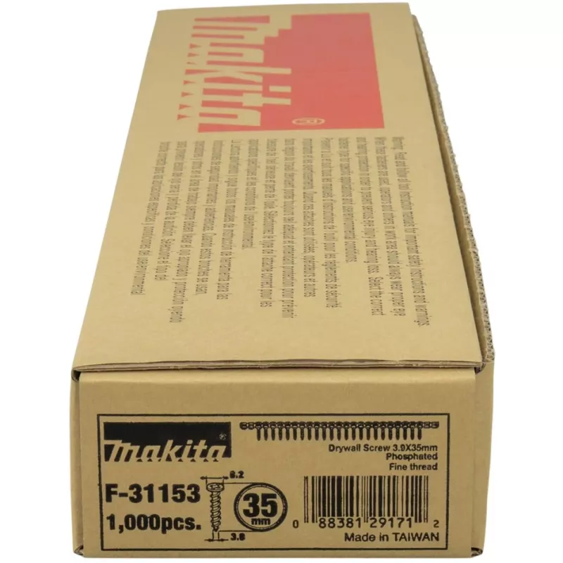 MAKITA PÁS SO SKRUTKAMI 3,9x35mm /1000 ks STREDNÝ KOV G/G PLÁTY