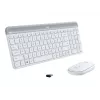 Logitech Slim Wireless Combo MK470 - sada klávesnica-myš - bezdrôtová - 2,4 GHz - španielska - Off-White (920-009199)
