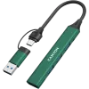 CANYON hub DS-02 4in1 USB-A/C zelený