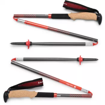 Trekingové palice Pursuit Carbon Z, fitness pomôcka antracit/oranžová, 1 pár, 115 cm