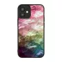 Ochranné puzdro iKins pre Apple iPhone 12 mini – dizajn vodných kvetov, čierne