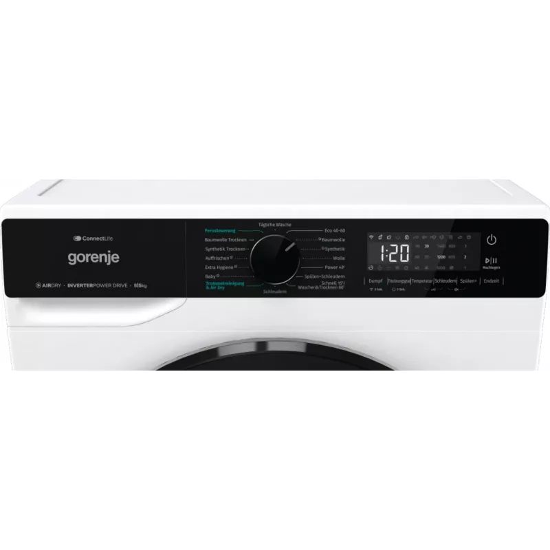 Gorenje WD2PA854ADW/AT Práčka so sušičkou Voľne stojaca Predné plnenie Biela D