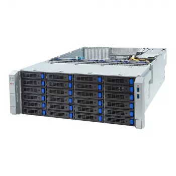 4U rack server GIGABYTE S453-S70-AAV1 — dvojité socket LGA4677, DDR5, 16 DIMM, 38x 2,5 palca/M.2, 1600W redundantný napájací zdroj (80 PLUS Titanium)