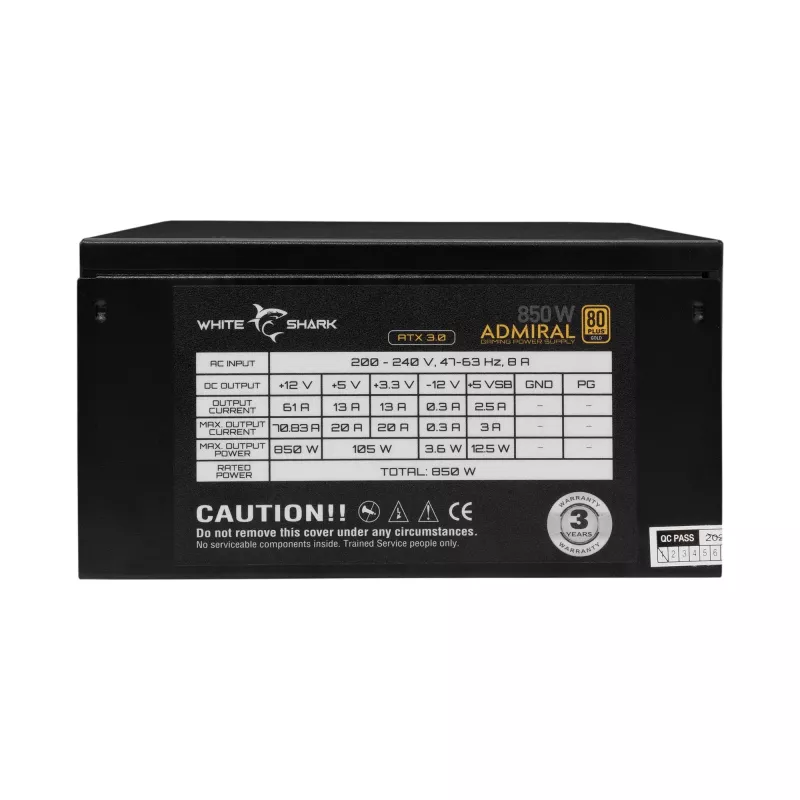 Napájací zdroj White Shark GPSU-850W Admiral 850W