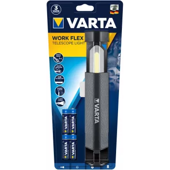 LED pracovné svetlo Varta Work Flex čierna 250 lm IPX4