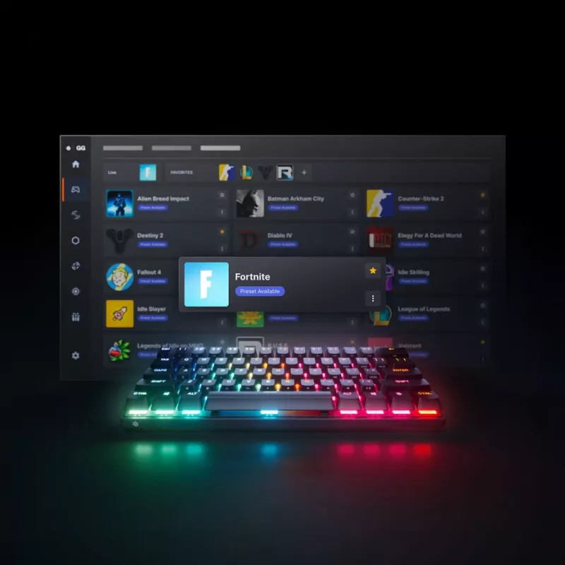 Mechanická mini klávesnica STEELSERIES Apex Pro Gen 3 Mini s RGB spínačmi