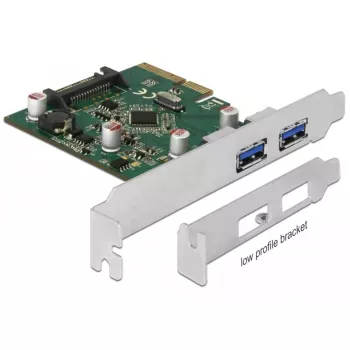 Delock PCI Express x4 karta na 2 x externý USB 3.1 Gen 2 Type-A port (90298)