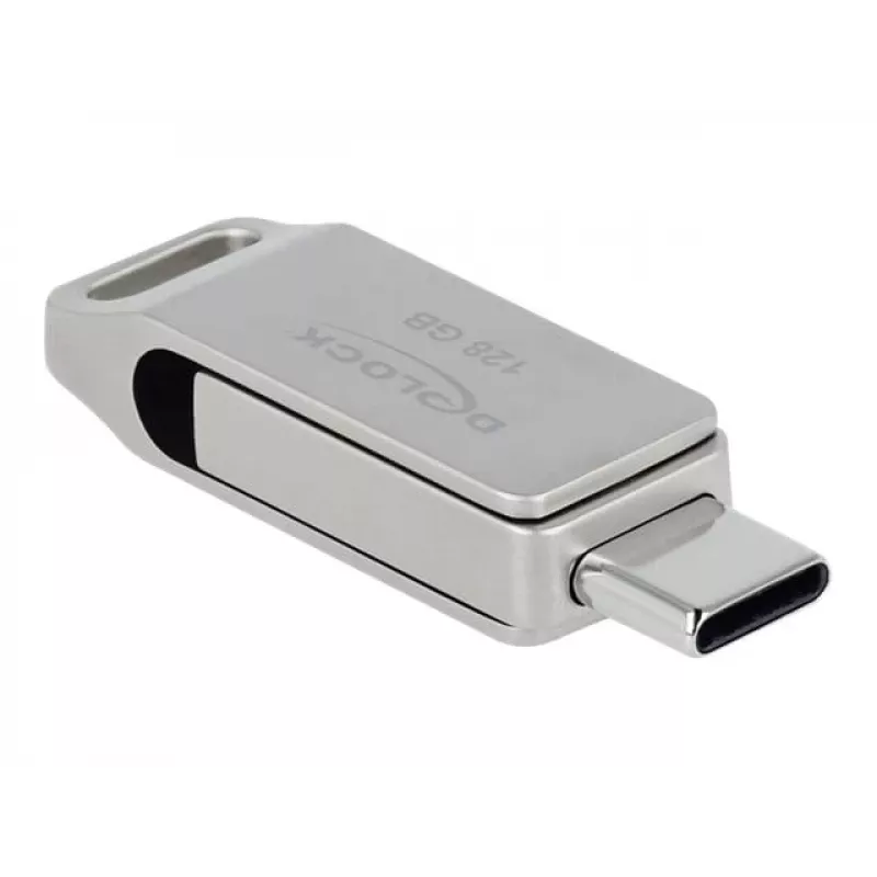 USB flash disk DeLOCK 128 GB USB-C Type-A otočný model