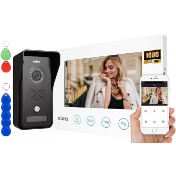 VIDEO INTERCOM EURA VDP-42A3 GAMMA+ biely monitor TUYA