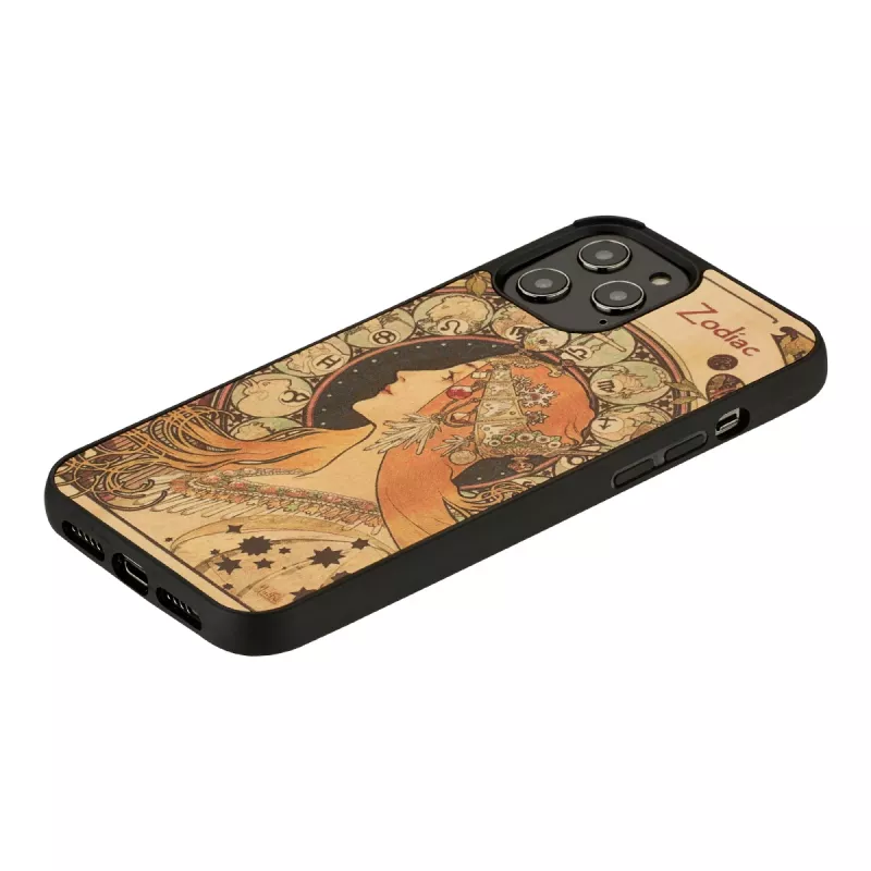 Puzdro na telefón man and wood pre iPhone 12 Pro Max — zodiac čierna