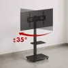 TV stojan ergo office ER-304 B, max. nosnosť 50 kg, VESA 600x400