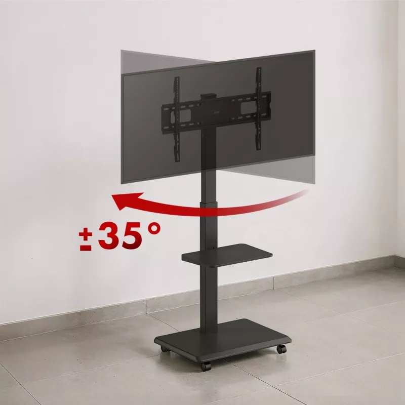 TV stojan ergo office ER-304 B, max. nosnosť 50 kg, VESA 600x400