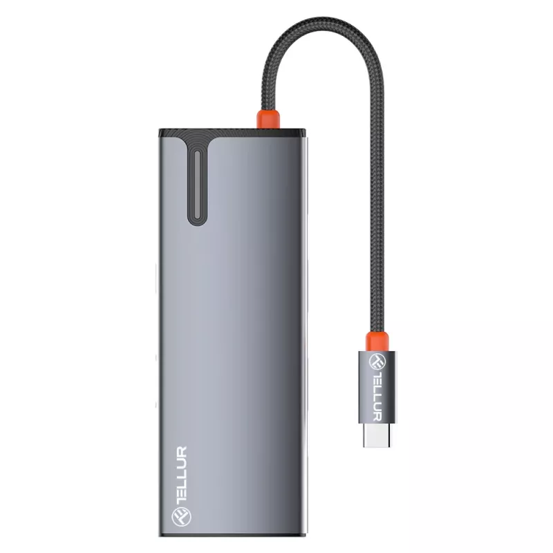 USB-C hub Tellur TLL321061 s PD 3.0 100W, HDMI výstupom a 3× USB 3.0 portami