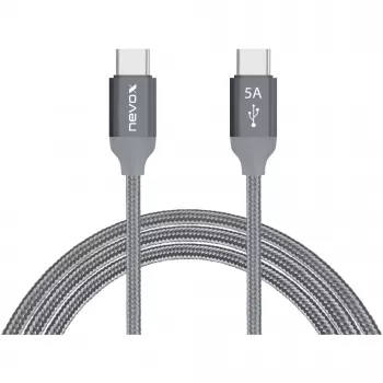 USB kábel Nevox 1654 USB 2.0 2 m USB C sivá strieborná