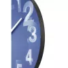 NeXtime hodiny 3077bl 3D, Ø39,5 cm, nástenné, modrá/biela