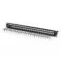 Modulárny patch panel, 24-port, osadený 24x DN-93615 (čierna, 1 HE, Rack Mount, tienený)