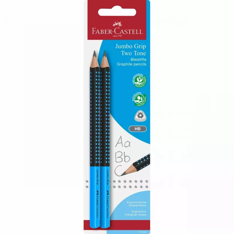 FABER-CASTELL ceruzka Jumbo Grip Two Tone 2xBS BK