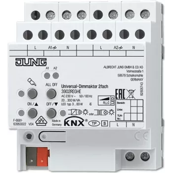 KNX univerzálny stmievač 2-násobný 3902 REG HE (3902REGHE)