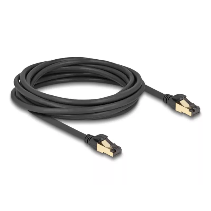 Sieťový kábel DeLOCK RJ45 Cat.6A konektor samec na konektor samec S/FTP 5m čierny