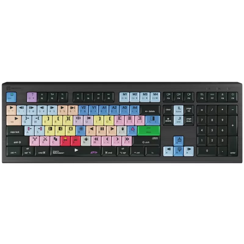 Logickeyboard Avid Media Composer Astra 2 klávesnica univerzálna USB QWERTY nemecká sivá