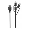 Ansmann kábel USB na 3in1 120cm čierny Micro-USB B