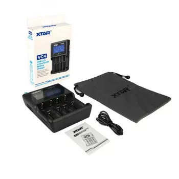 XTAR VC4 domáca nabíjačka akumulátorov USB