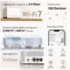Mesh systém MERCUSYS Halo H27BE dvojpásmový Wi‑Fi 6, balenie 2 ks, 3x LAN, 3568 Mbit/s, interné antény, biela