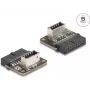 Delock 67239 adaptér USB 5 Gbps, zásuvka pin header na vnútornú zásuvku Type-E Key A, uhlový