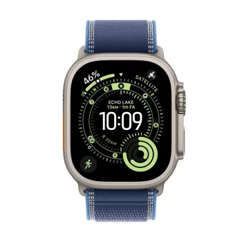 Apple Watch Ultra 3 GPS + Cellular 49mm Natural Titanium puzdro s Blue/Bright Blue Trail Loop - S/M | Apple