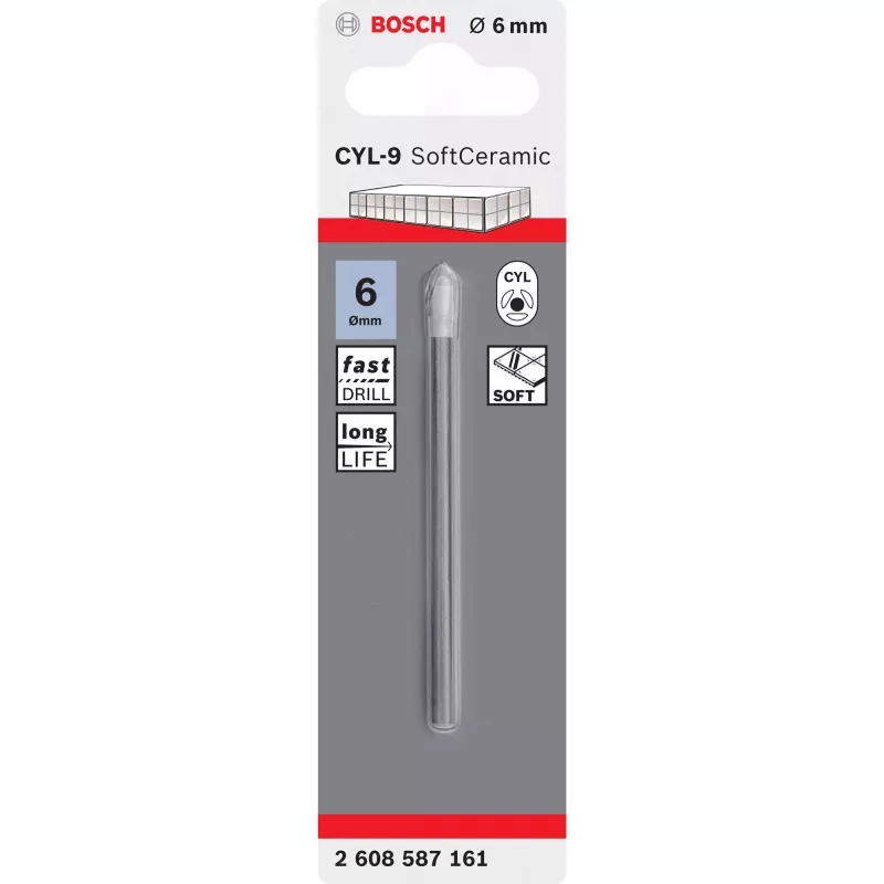 Vrták na obkladačky Bosch CYL-9 Ceramic 6 mm 80 mm