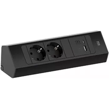 Predlžovacia zásuvka Bachmann CASIA 2 s 2x CEE7/3 zásuvkami a 1x USB A/C 22W