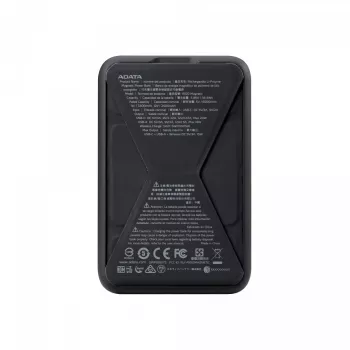 ADATA PR100-12BK powerbanka lítium-polymérová (LiPo) 10000 mAh bezdrôtové nabíjanie čierna
